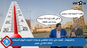 بالخرائط.. تعرف على حالة الطقس ودرجات الحرارة اليوم الأربعاء 30-7-2025 في مصر